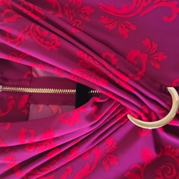 LIZ CLAIBORNE WOMEN'S PETITE LONG SLEEVES MAGENTA FANCY EMBELLISHED BLOUSE PXL - Picture 8 of 16